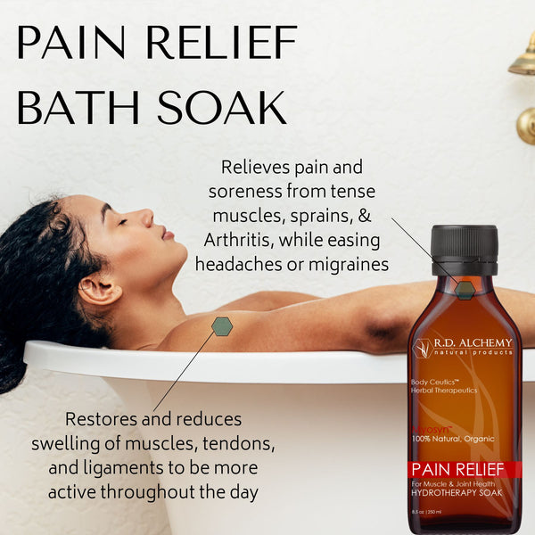 Pain Relief Bath Soak Soothe Sore Muscles, Arthritis & Pain RD Alchemy Natural Products
