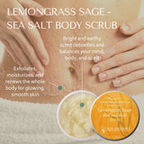 Organic Lemongrass Sage- Sea Salt Body Scrub