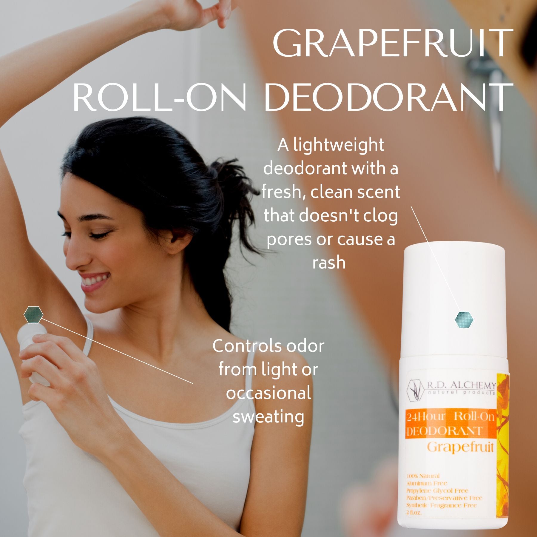 Natural Grapefruit Roll-On Deodorant