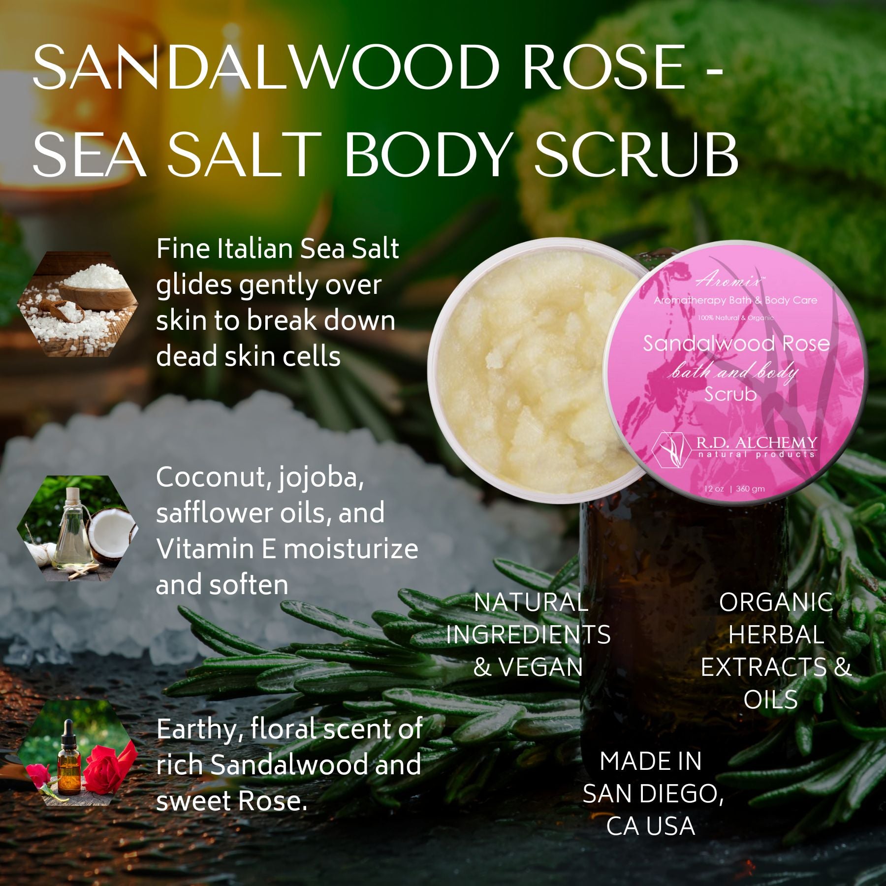 100% Natural Sea Salt Body Scrub – RD Alchemy Natural Products