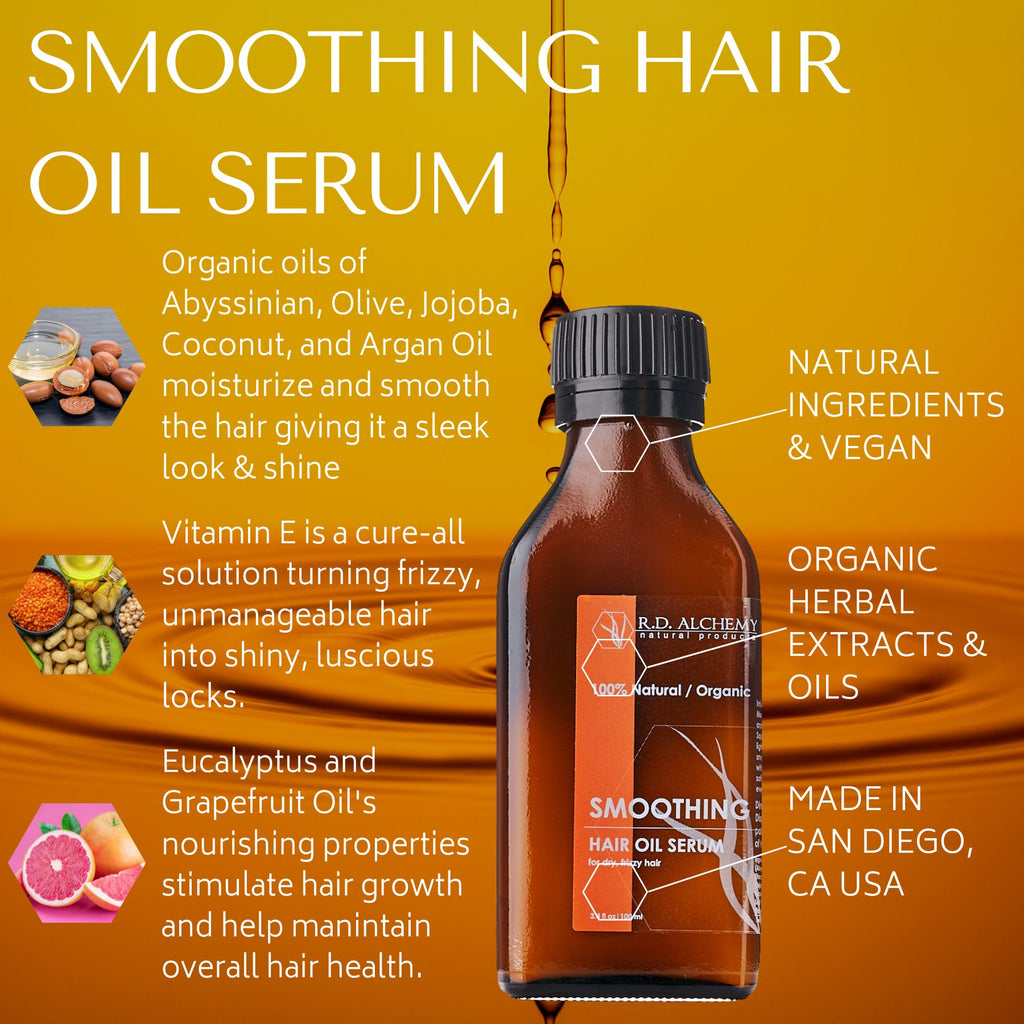 Smoothing Hair Oil for Dry, Frizzy Hair Natural, Organic Hair Care