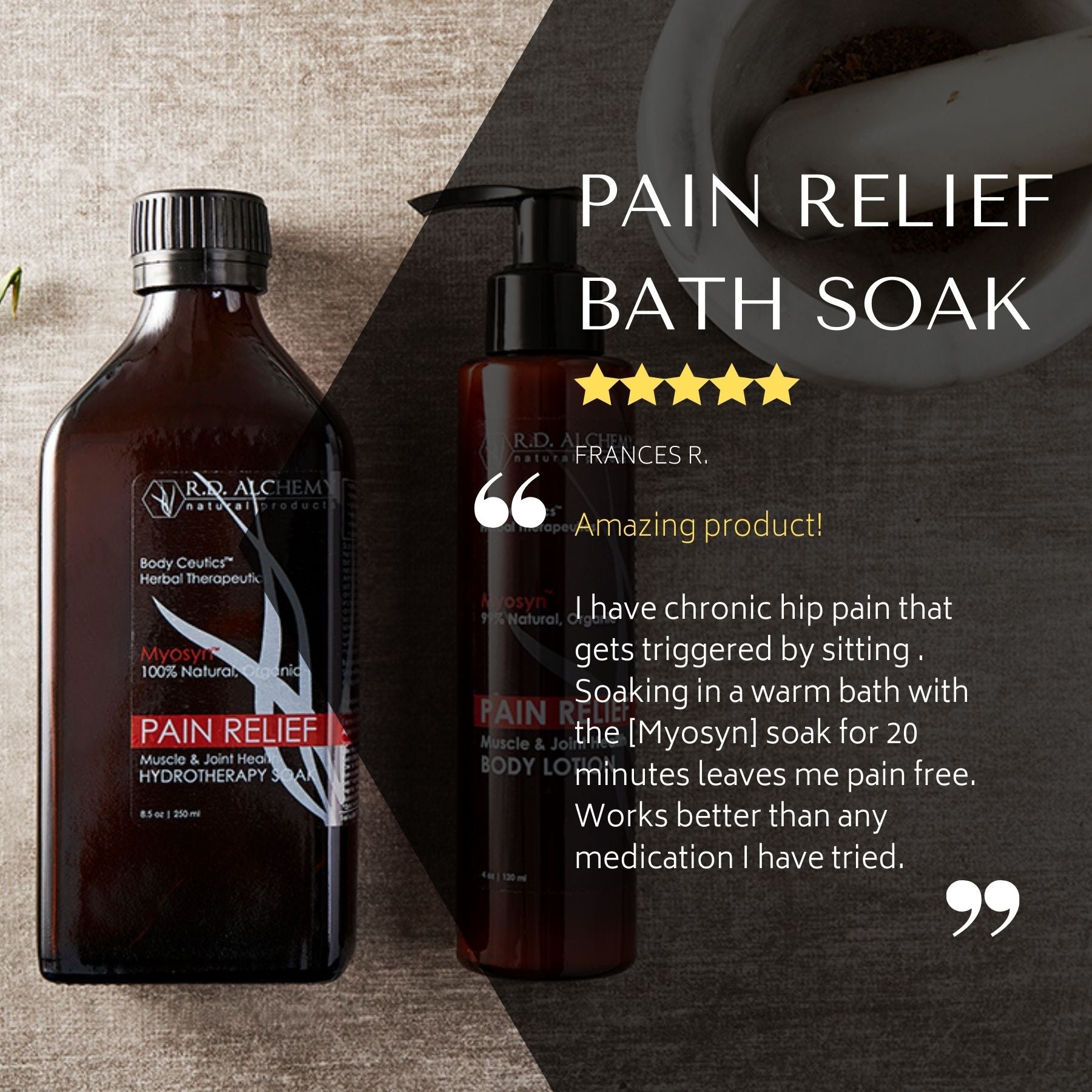 Pain Relief Bath Soak  Soothe Sore Muscles, Arthritis & Pain – RD Alchemy  Natural Products