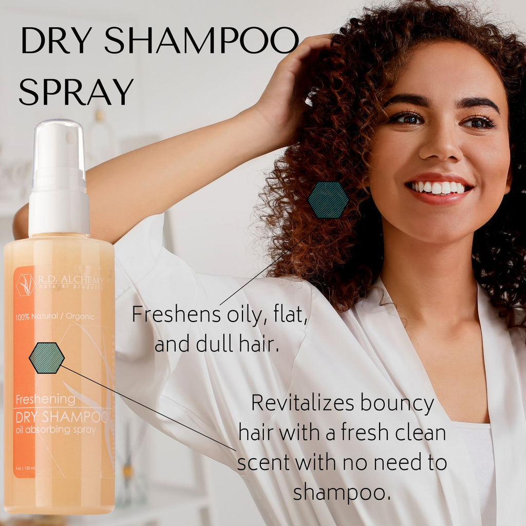 Dry Shampoo Spray Natural, NONGMO by RD Alchemy Natural RD Alchemy