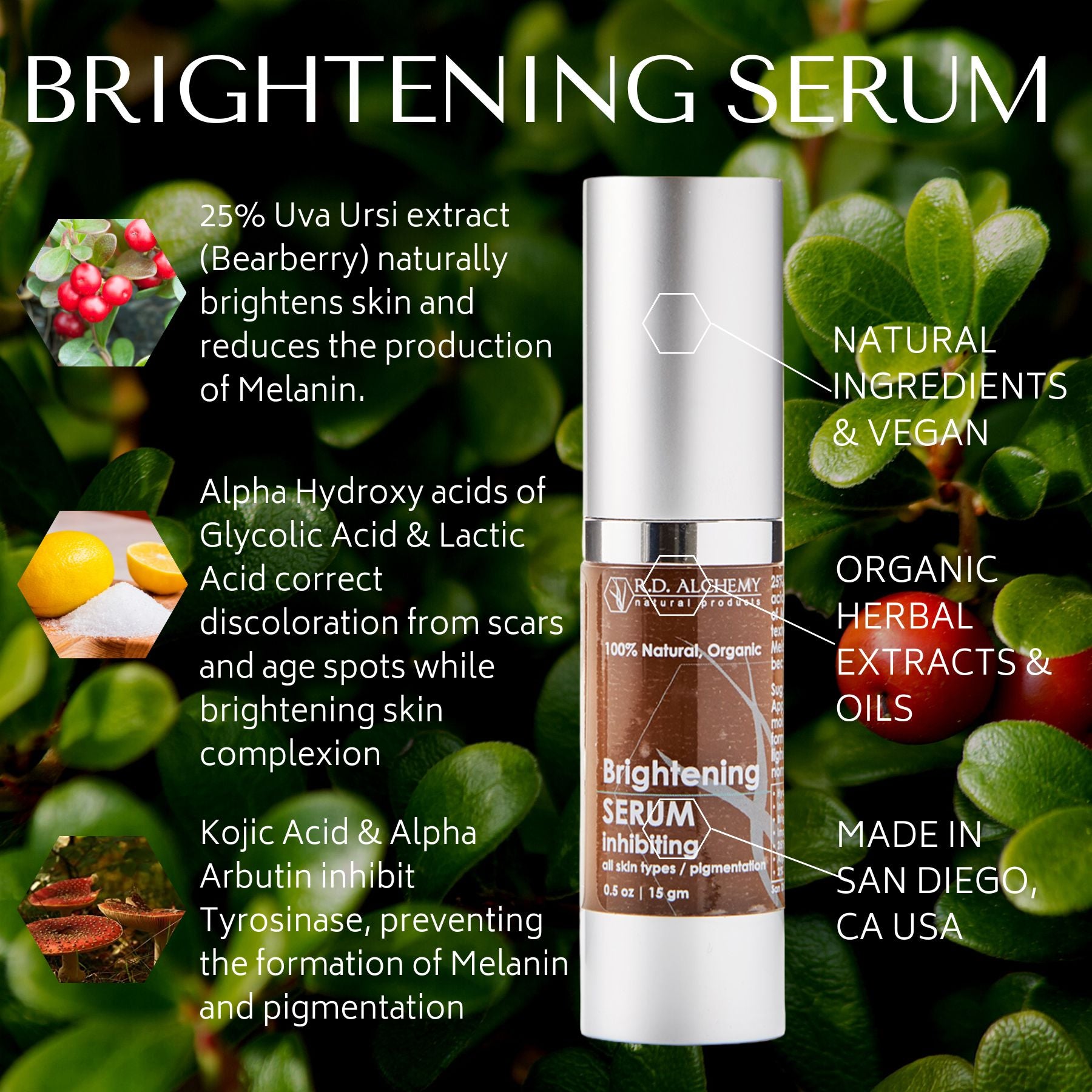 organic brightening serum