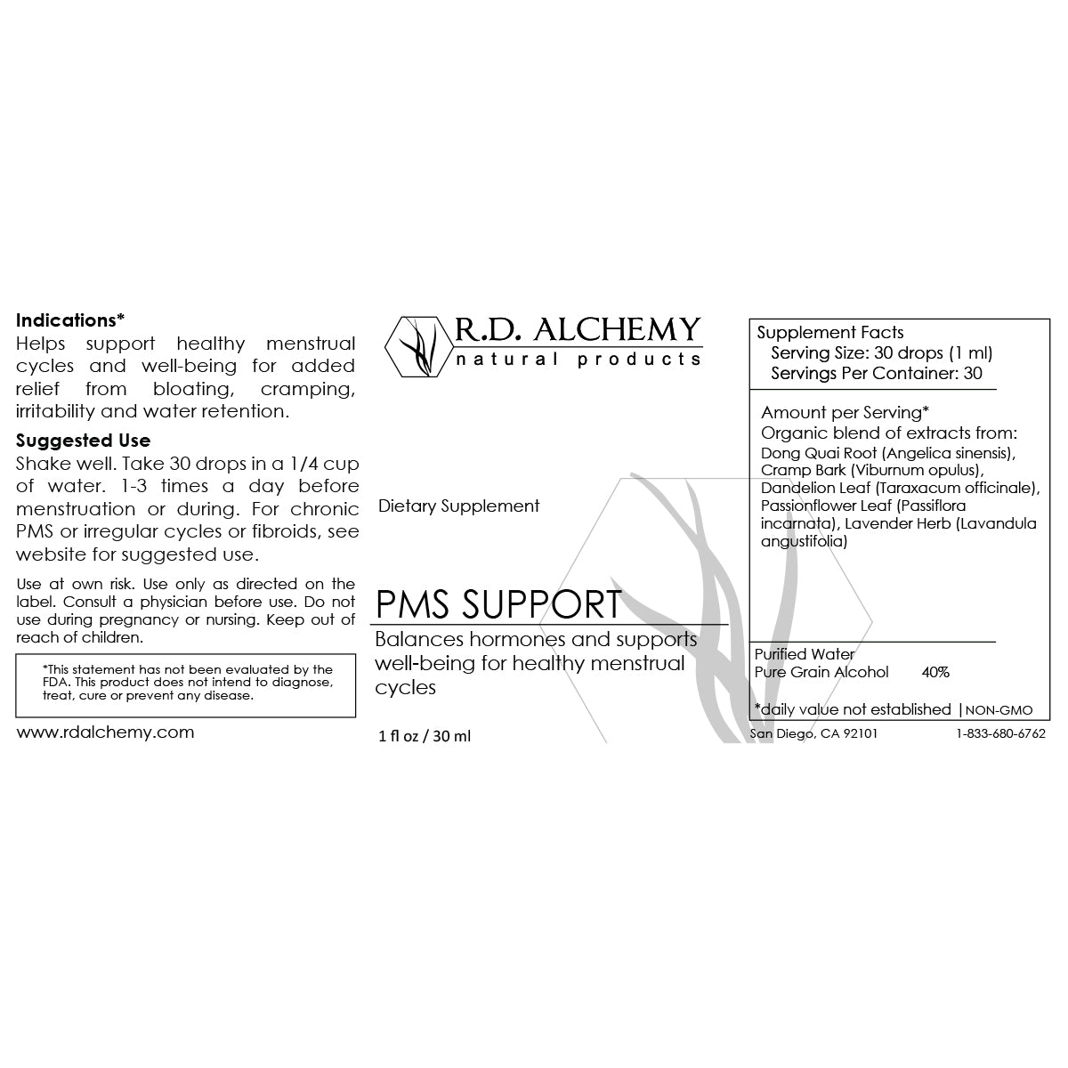 PMS Support Extract Dietary Supplement